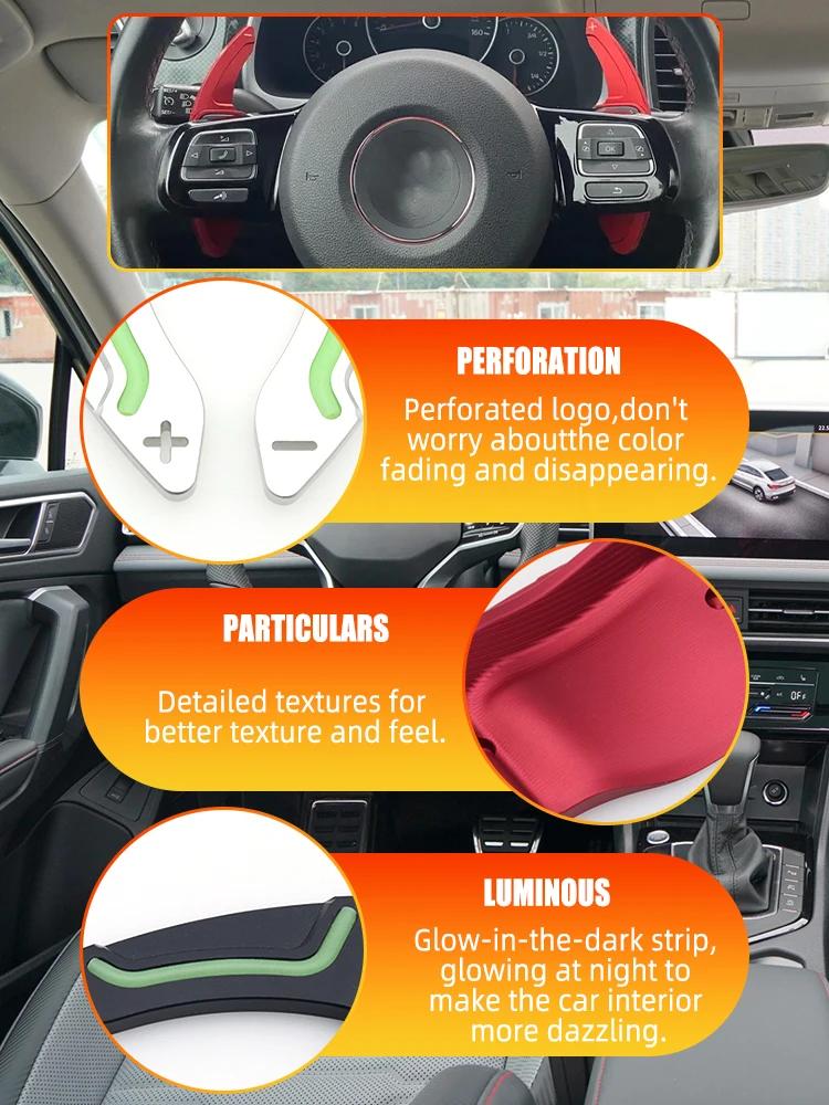 Светящиеся алюминиевые литые рулевые лепестки-удлинители для VW Golf 6 MK6 R20 R36 GTI Jetta MK5 Passat B6 B7 CC Polo