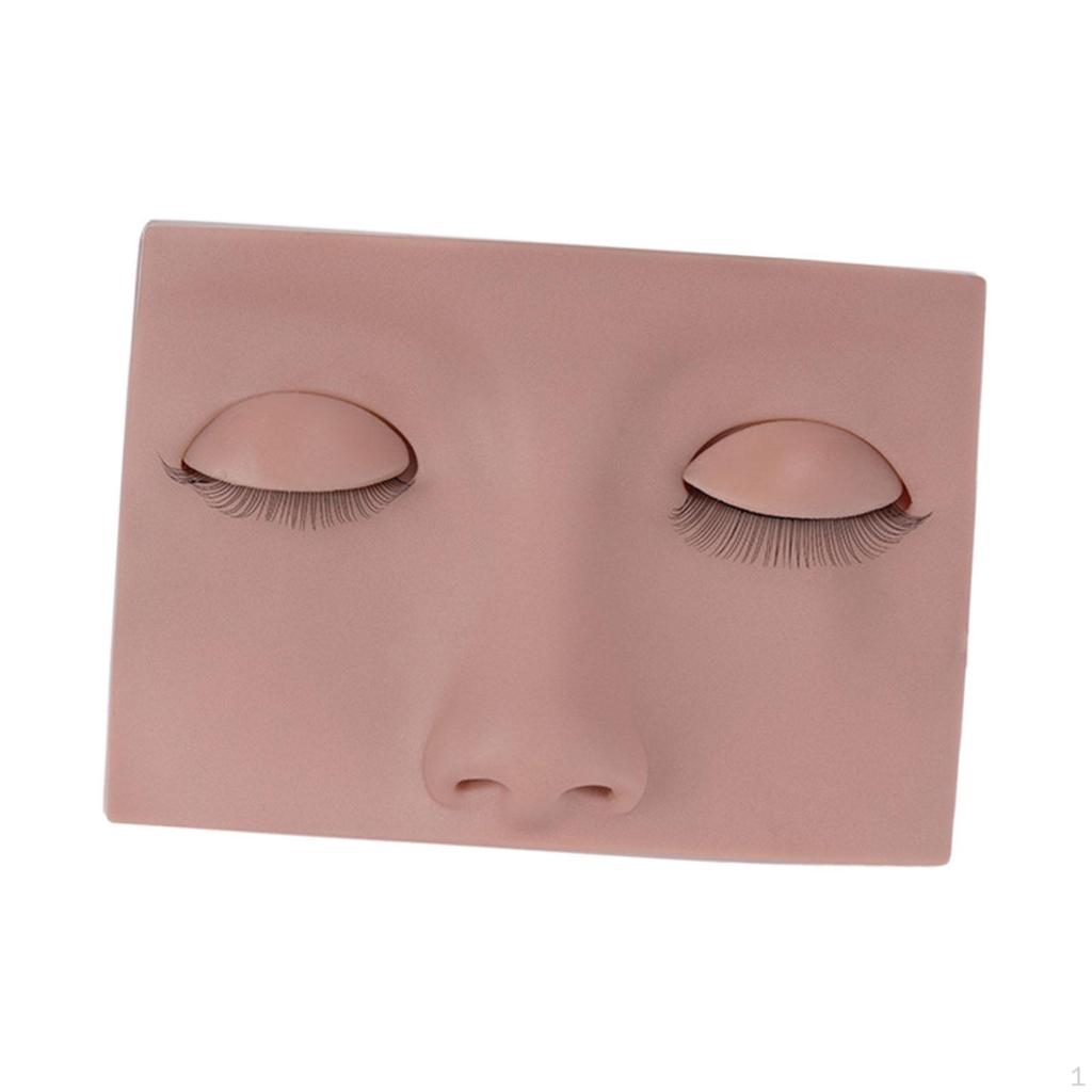 Голова манекена для ресниц Портативная учебная макияжная терапия для век Умывание лица