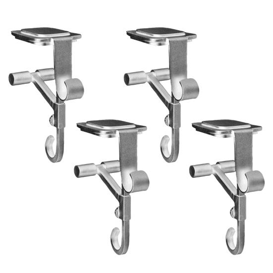 2-in-1 Fireplace Stocking And Garland Hanger Adjustable Heavy Duty Wreath Hanger No Drilling Mantel Stocking Holder for Christmas Decoration