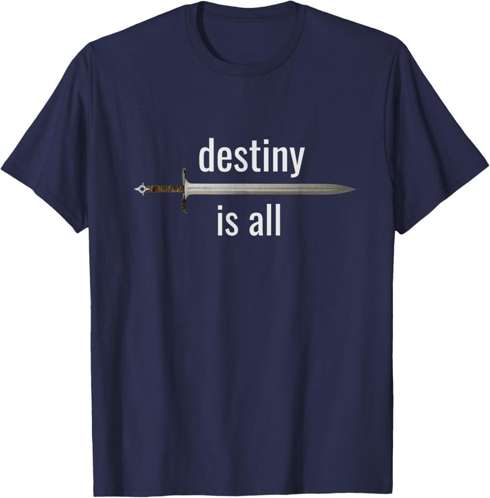 Футболка Destiny Is All 100% Хлопок Круглый Вырез Короткий Рукав Летняя Повседневная Мужская Футболка Уличная Одежда