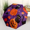 Зонт-автомат с тематикой Хэллоуина и кошек, портативный компактный 3-складной зонт для мужчин и женщин, подарок на День святого Валентина, День матери0725082