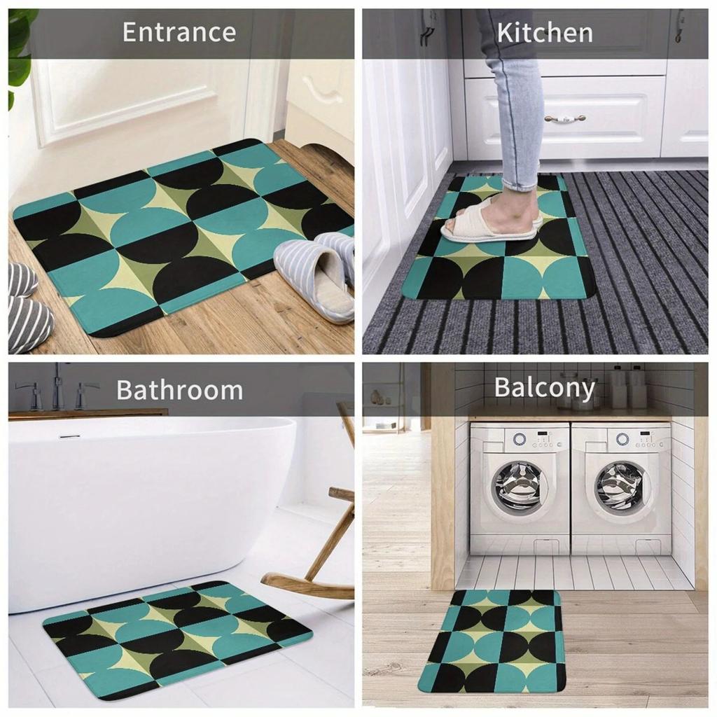 1PC Teddy Dog Pattern Door Mats Kitchen Rugs Non-Slip Pop arts design Bedroom Rugs Bath Mat Carpet for Home Sink Laundry Decor