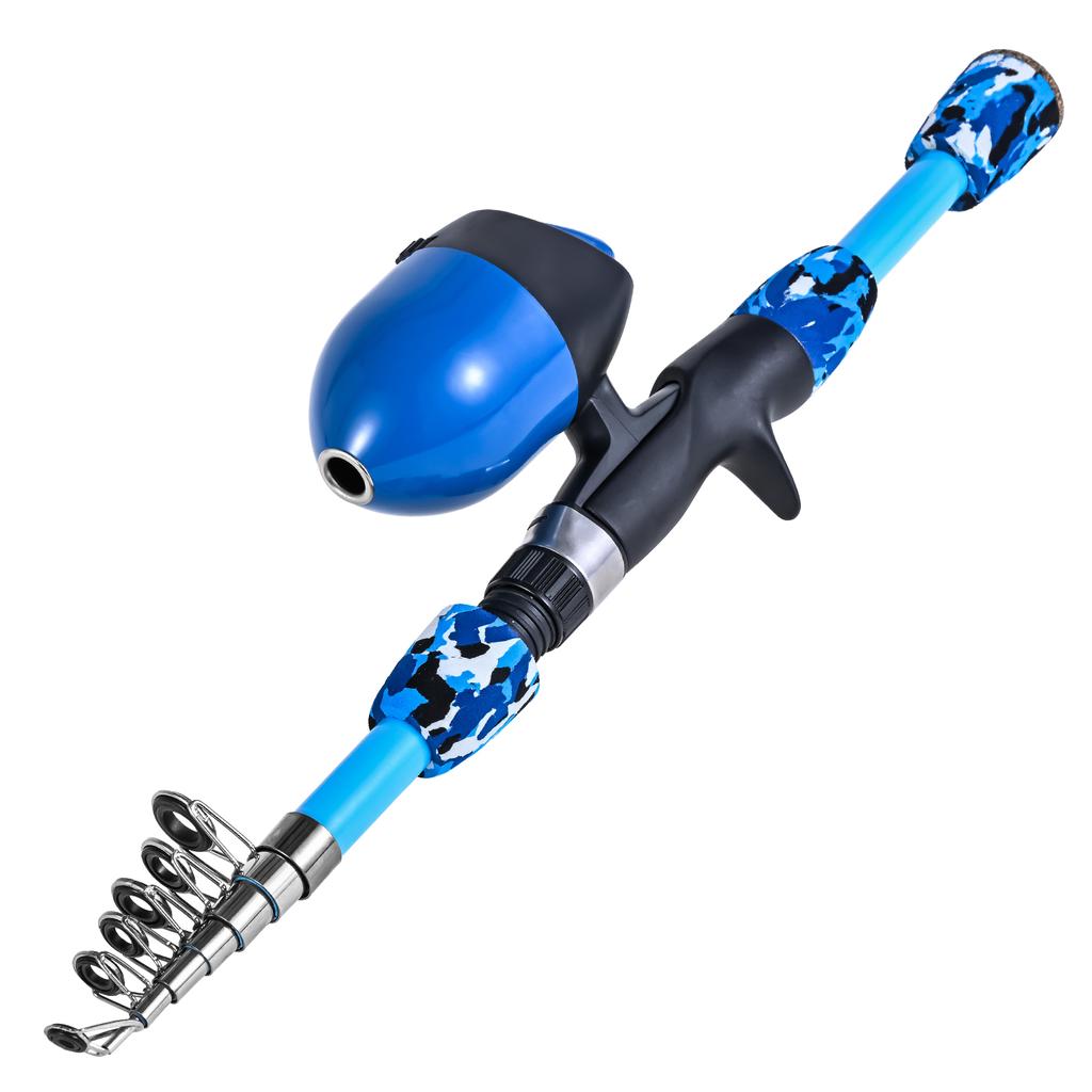 Детский набор удочки и катушки со складным рыболовным стулом, подсачеком, телескопическим удилищем, коробкой для снастей