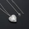 Carving Jewelry Gift Heart Shaped Photo Frames Pendant Necklaces Photo Picture Locket DIY Necklace