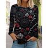 Mode Femmes Manches Longues Fleur T-Shirts Y2K À Manches Longues Vêtements Décontracté Vacances Cadeau Vêtements Mode Fête T-Shirt