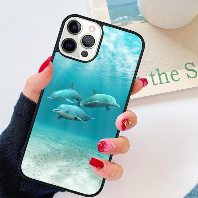 Милый дельфин Океан чехол Чехол для телефона для iPhone 17 Air 16 Чехол 15 14 12 13 PLUS 11 PRO MAX Чехол Fundas Ракушка