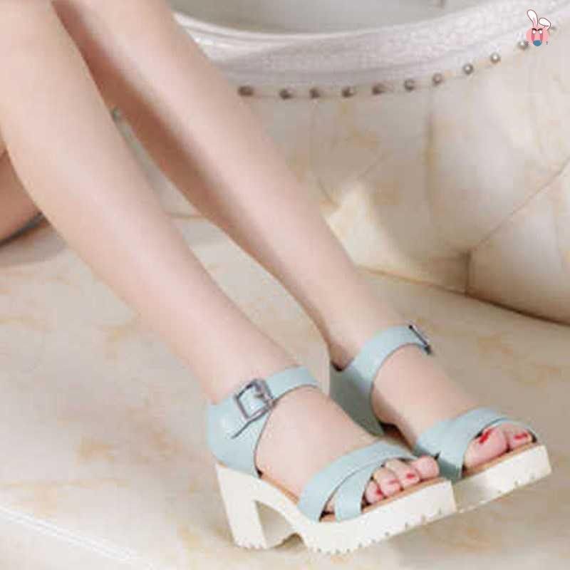 Босоножки женские на толстом каблуке с ремешком на щиколотке, маленький размер 33 34, большой размер, с открытым носком