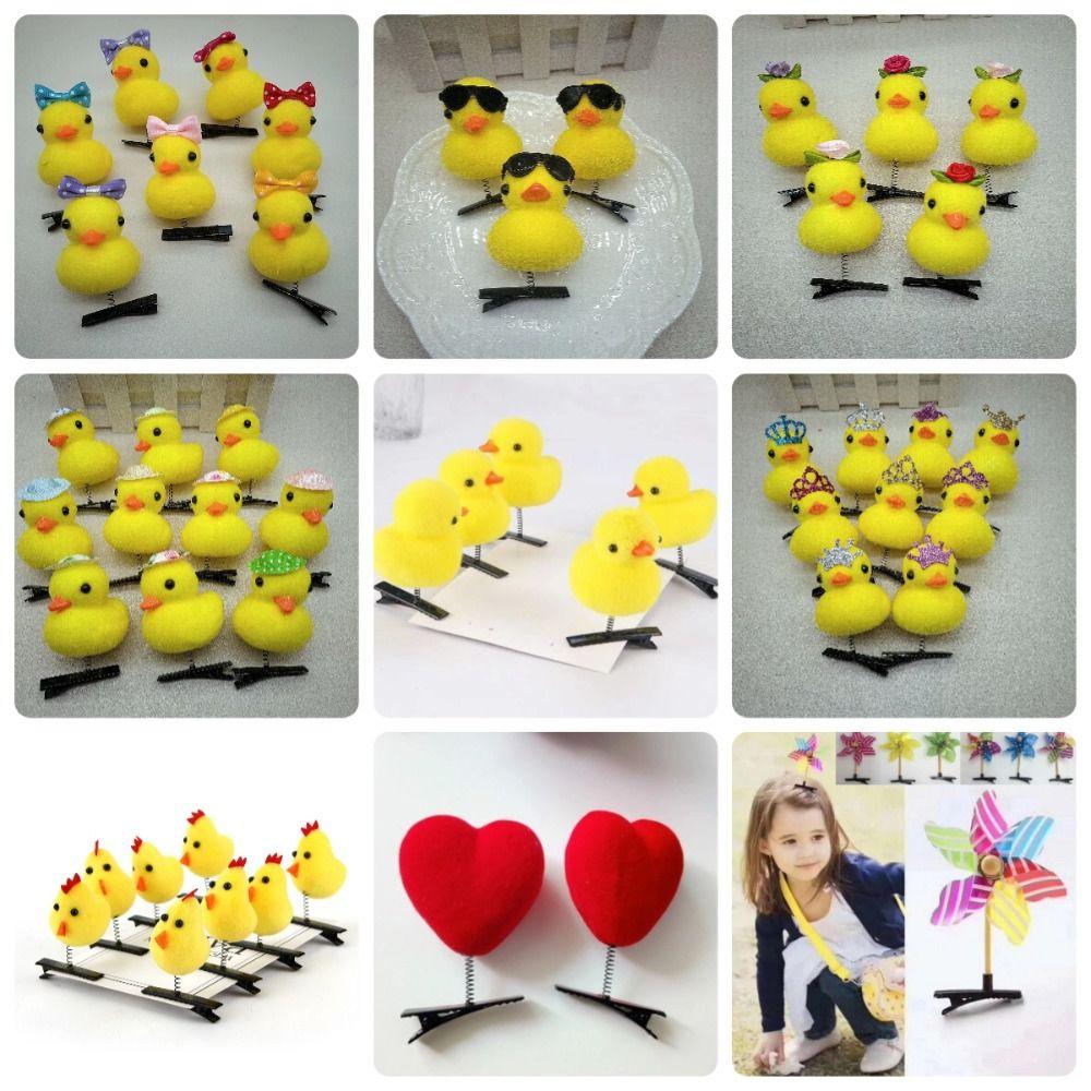 Little Yellow Duck Hair Clip Cartoon 3D Duckbill Clip DIY Spring Hair Clip Children Headwear