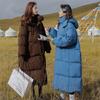 Пальто длинное хлопковое платье корейская версия большой размер корейские модные куртки зимняя теплая парка женская