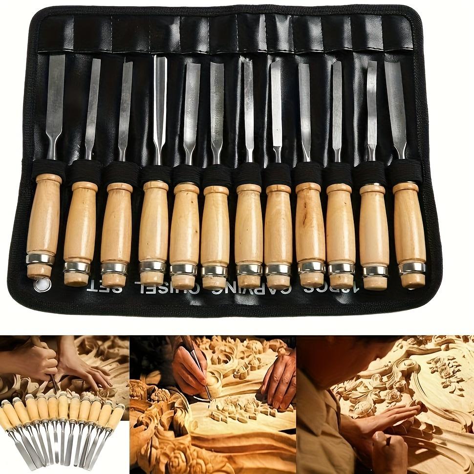 12 Острых деревообрабатывающих инструментов, Ручное управление, Подходит для начинающих, Энтузиастов, Идеальный подарок для любителей деревообработки и Подходит для резьбы