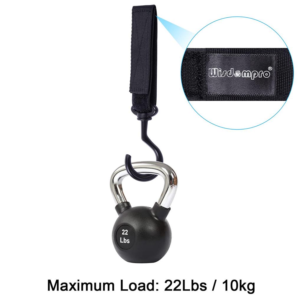 Wisdompro Car Storage Hooks 4 Pack Car Seat Hooks Luggage Hanger Headrest Hooks, Load Capacity 22.8 lbs (10 kg), Easy Installation, Black