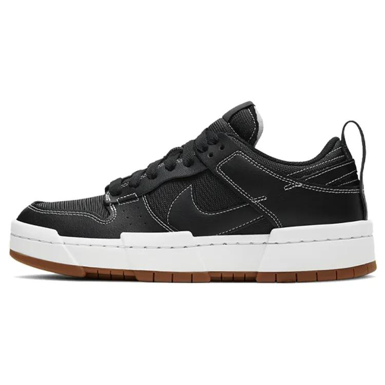 Nike Womens Dunk Low Disrupt 'Black Gum' (women's sizes) Black / White / Light Gum Brown Skate Shoes CK6654 002