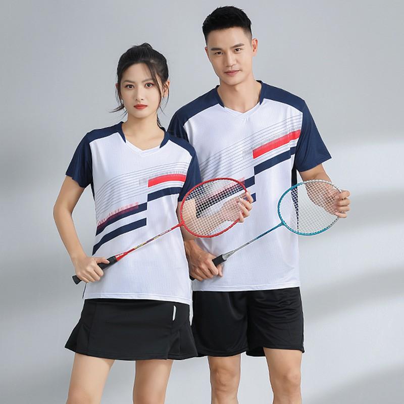 Quick-Dry Sport Set Badminton Tennis Volleyball Unisex Short Sleeve Top With Skirt Or Pants