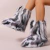 Fashion Women Platform Fur Ankle Boots Flats Shoes Winter 2025 New Trend Gladiator Casual Sneaker Fashion Short Plush Warm Botas Mujer