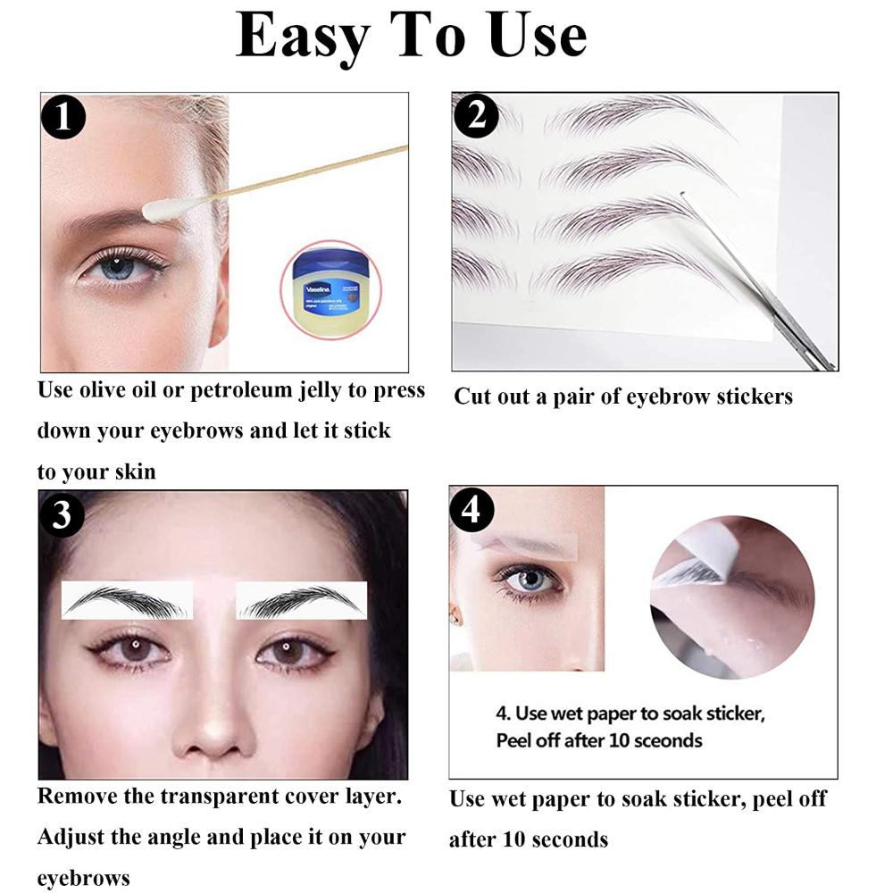 Makeup Lasting Waterproof False Eyebrows Authentic 6D Hair-like Eyebrow Eyebrow Tattoo Sticker
