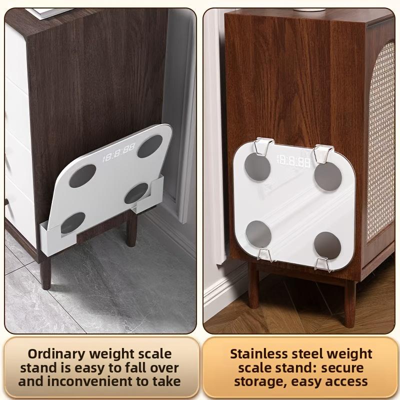 4 шт. Настенный держатель для весов, экономящая место полка для хранения весов для измерения жировой массы тела, с крепежом в комплекте