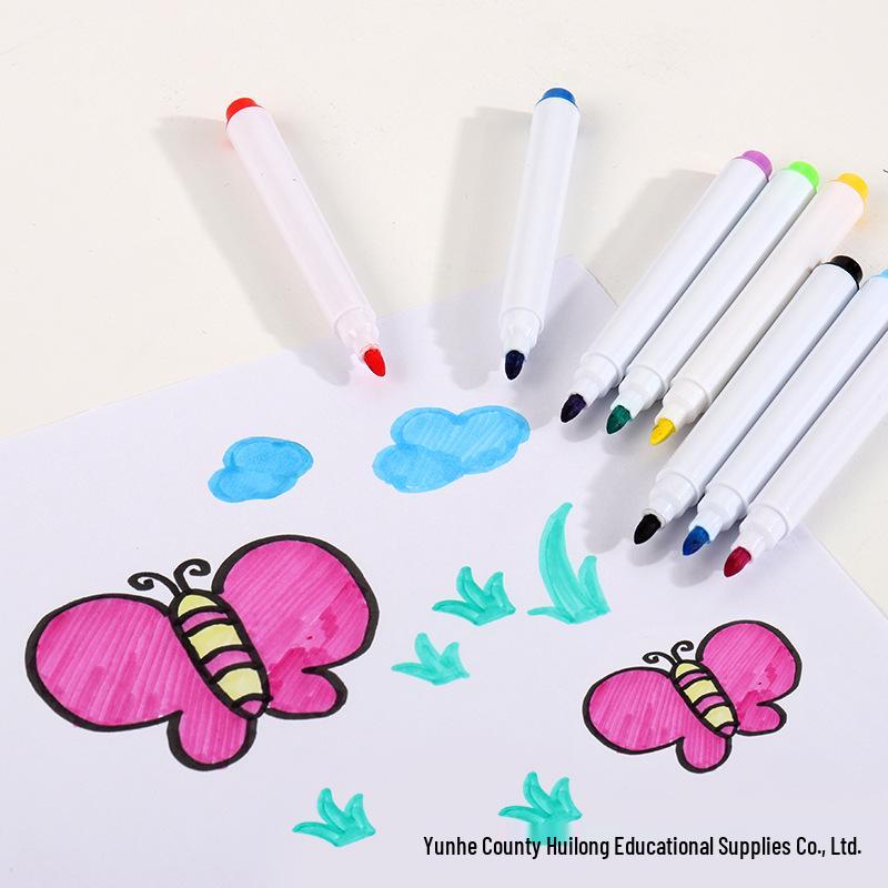 Стираемые Цветные Мини-Маркеры для Белой Доски для Детей - Творческие и Веселые Инструменты для Рисования на Водной Основе