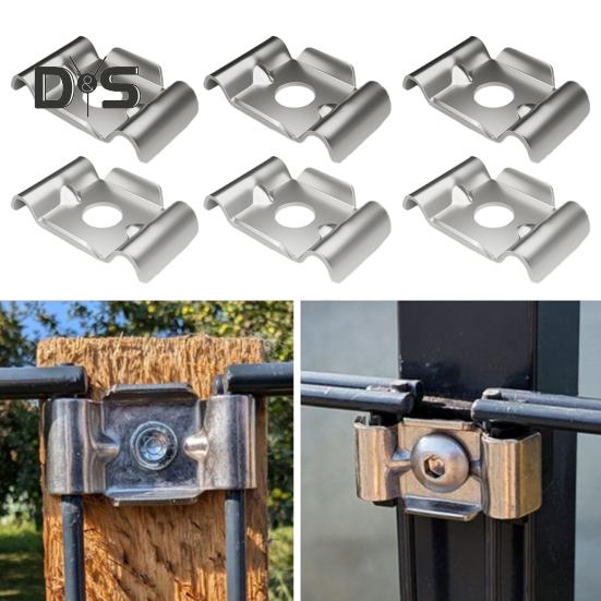 10 шт. соединительных зажимов, нержавеющие, устойчивые к коррозии, простые в установке соединители для панелей забора с винтами, металлические соединительные зажимы