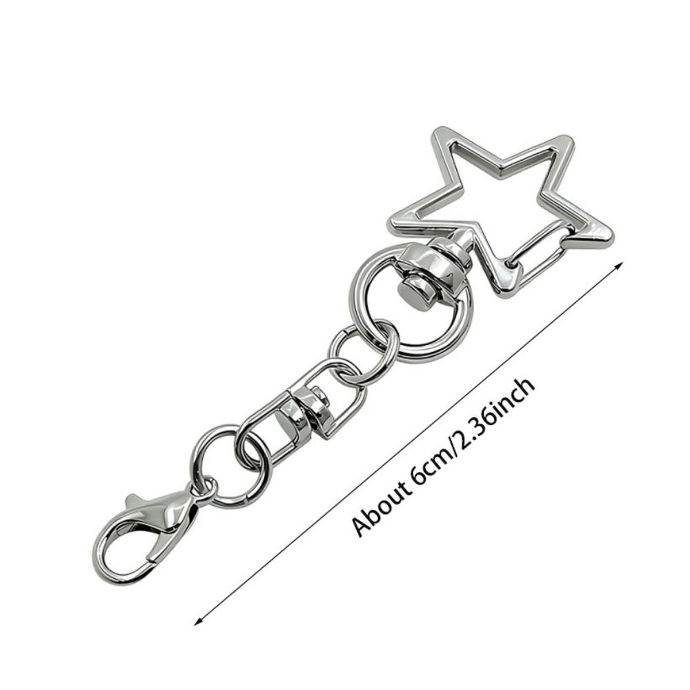 10Pcs Multi Styles Spring Snap Keychain 360 Rotate Star Shaped Clasp  DIY Jewelry Making