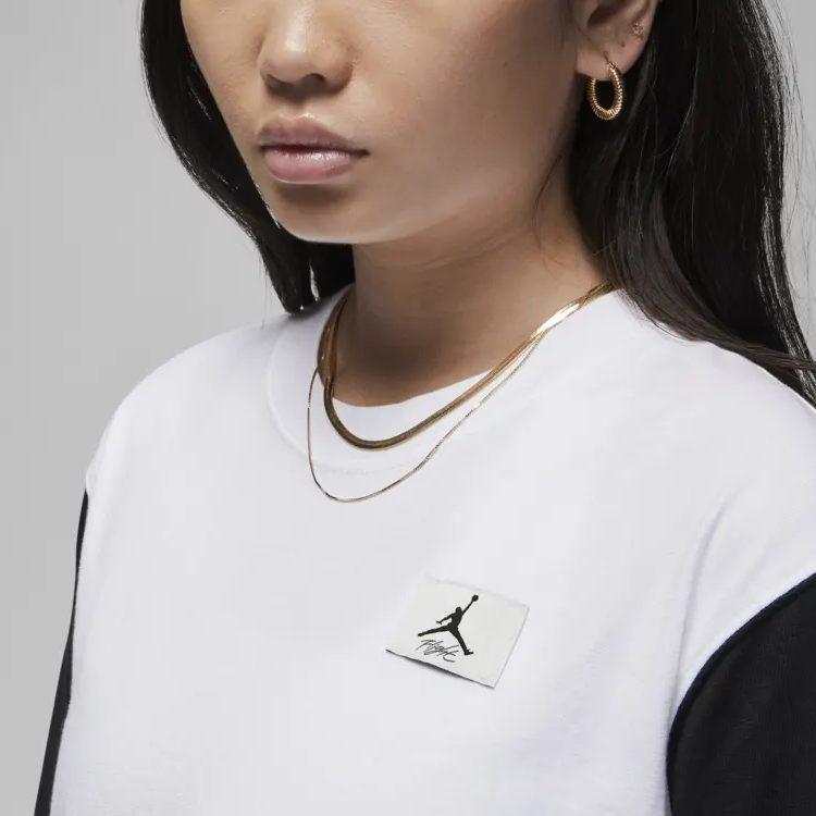 Jordan Crop Tops Women's White Crew Neck Moderate DO5039-101
