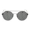 Fendi Металлические солнцезащитные очки-пилоты с узором, унисекс, черные FE40060U