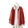 Women's Casual Loose Long-Sleeve Knitted Cardigan with Double-Head Zipper - Autumn/Winter Sweater Jacket