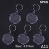 5Pcs Blank Photo Frame Keychain Clear Acrylic Keyring Insert Photo Split Key Pendant Diy Key Holder Couple Anniversary Gifts