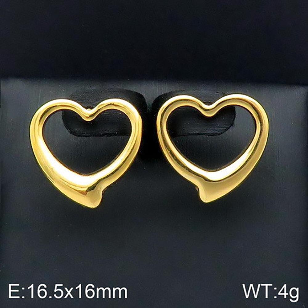 Polished Metal Heart Necklace Stainless Steel Chain Bangle Heart Bracelet Anniversary Gift