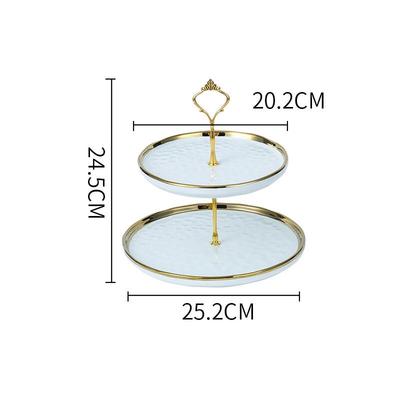 Темно-зеленый керамический многоуровневый сервировочный стенд с текстурой