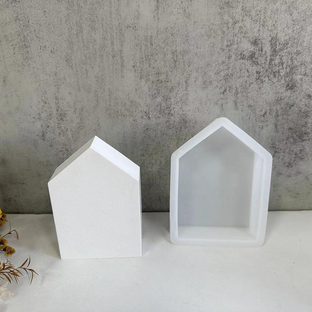 House Shape Candle Mould Handmade Small House Silicone Mold Resin Mould Scented Candle Making Mold for DIY Decoration