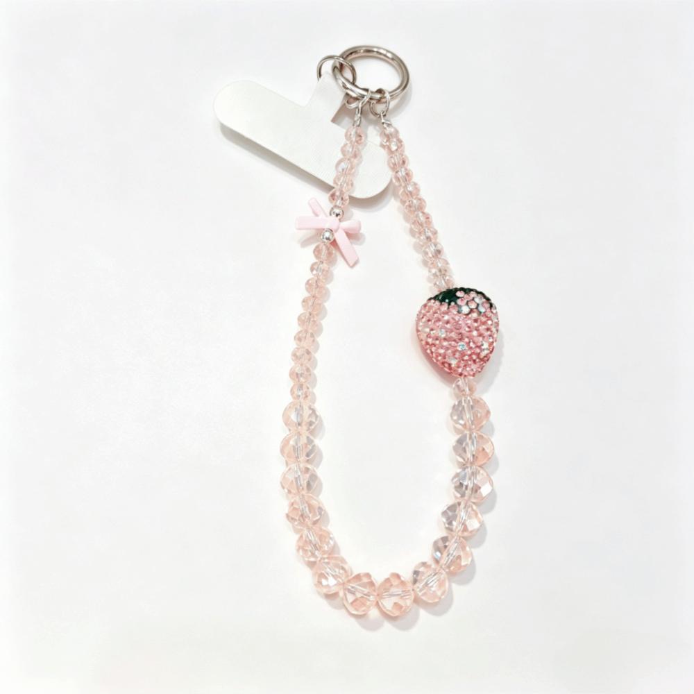 Bling Mobile Phone Chain Luxury Phone Lanyard Cute Charm Beaded Phone Bracelet Hand-Held Wrist