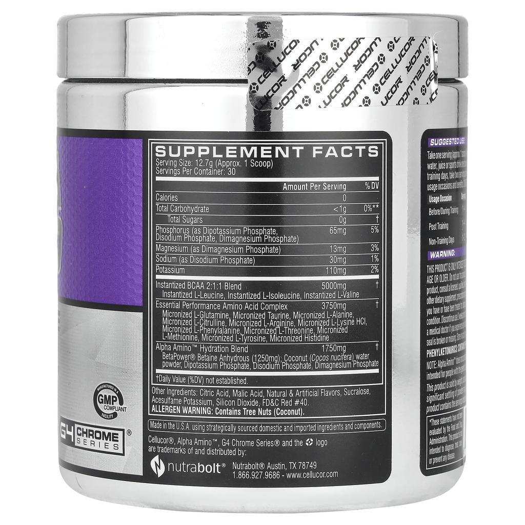 C4/Cellucor, Alpha Amino, Performance BCAAs, Watermelon, 13.4 Oz (381 G)