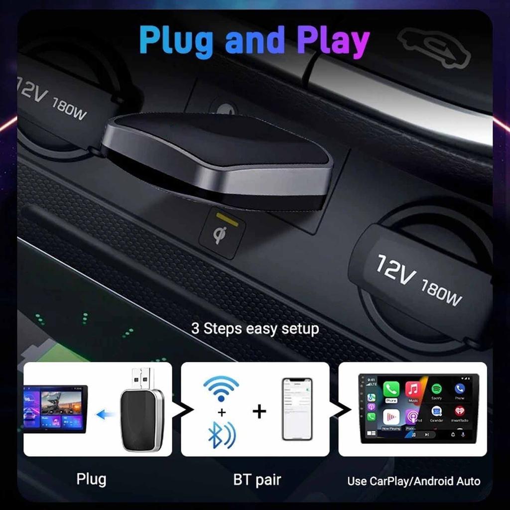 2 In 1 Wireless Car/play Adapter Android Auto Adapter