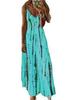 Women's Suspender Dress Tie-dye Printed Casual Long Dress