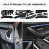 New 3D Car Interior Matte Black Carbon Fiber Decal Trim Sticker For BMW 3 Series F30 F31 F35 2013-2017 High Quality Auto Part