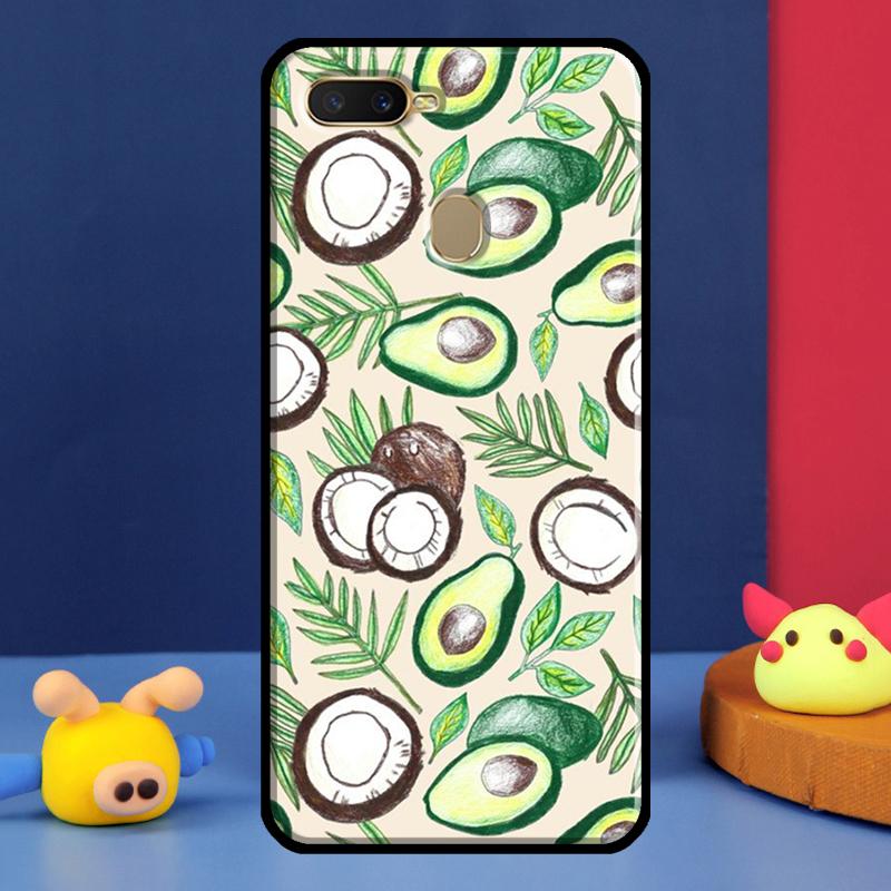 Летний Фруктово-Кокосовый Чехол Для Oppo A98 A78 A58 A15 A16 A17 A5 A9 A91 A52 A72 A76 A96 A74 A94 A54 S A57 A77 Чехол