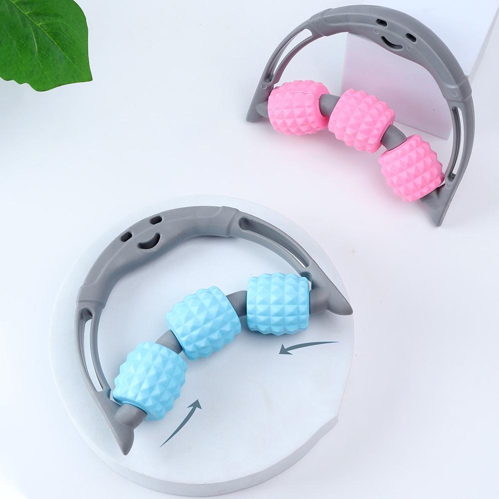 Ручной трехколесный массажный ролик, скручивание икроножных мышц, устройство для разблокировки меридианов ног, похудение шеи и ног