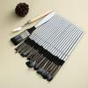 Cloth Roll 24Pcs Artist Paint Brushes Set Nylon Hair Delicate Watercolor Brush Pen Wooden Handle with Scraper