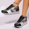 Fashion Mix Color Paltfrom Sneakers for Women Fashion Leopard Flat Heel Vulcanized Shoes Female Lace-Up Non-Slip Casual Walking Shoes