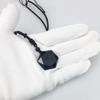 Black Fashion Lucky Blessing Black Jewelry Hexagram Shape Obsidian Pendant Amulet Necklace