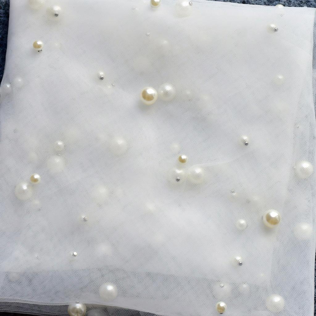 V04A Мини-жемчуг Свадебная фата Бантики Бисерная свадебная фата с гребнем Цветы Причастие Девочки Аксессуары для девичника