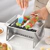 Detachable BBQ Grill Rack Stainless Steel Grill Burn-er Stand Folding Barbecue Grill Picnic