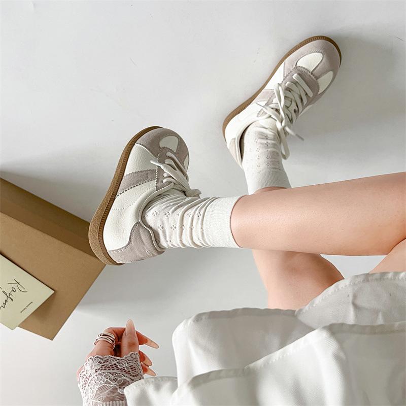 Легкие модные ретро универсальные кроссовки на платформе для тренировок для женщин 2025 года, новые весенние и осенние легкие повседневные туфли для занятий спортом на доске