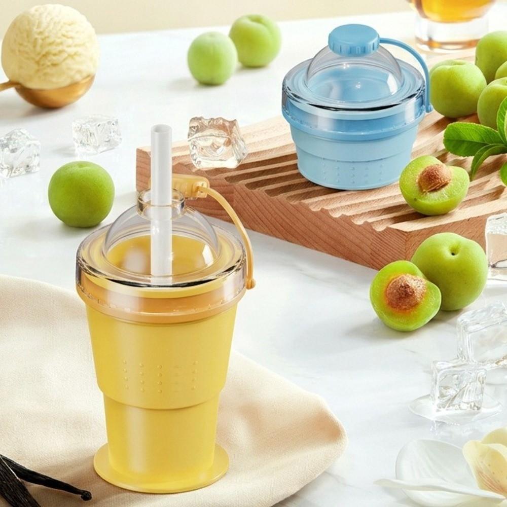 Leak-Proof Foldable Ice Ball Cup 2 in 1 Ice Cube Kettle Ice Maker & Drinking Cup Summer Outdoor