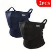 2 шт. Ветрозащитная полумаска для мужчин и женщин - С креплением за уши, Подходит для спорта, Дышащая трикотажная ткань, Идеально подходит для велоспорта, бега и активного отдыха