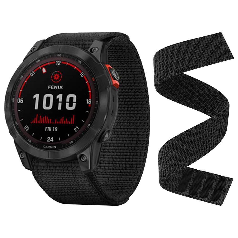 Нейлоновый ремешок на липучке для Garmin Descent G1 Solar/Epix (Ген 2)/Аксессуары для ремешка часов Forerunner 945 LTE 745/Approach S60 S62
