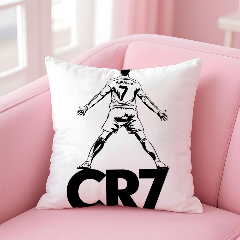 CR7 CCristiano RRonaldoS Cushion Cover Pillow Case Soft Friendly Fabric Concealed Zipper