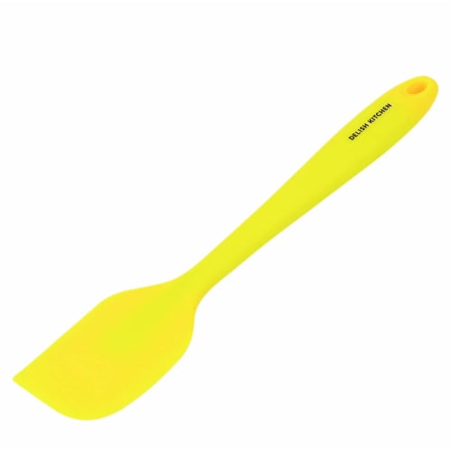 Delish Kitchen Pearl Metal Specialty Rubber Spatula, Large, Yellow, CC-1371