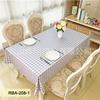 PVC Tablecloth Round Waterproof Oil Resistant Heat Insulating Modern Minimalist Dining Table Mat Grid Stripe