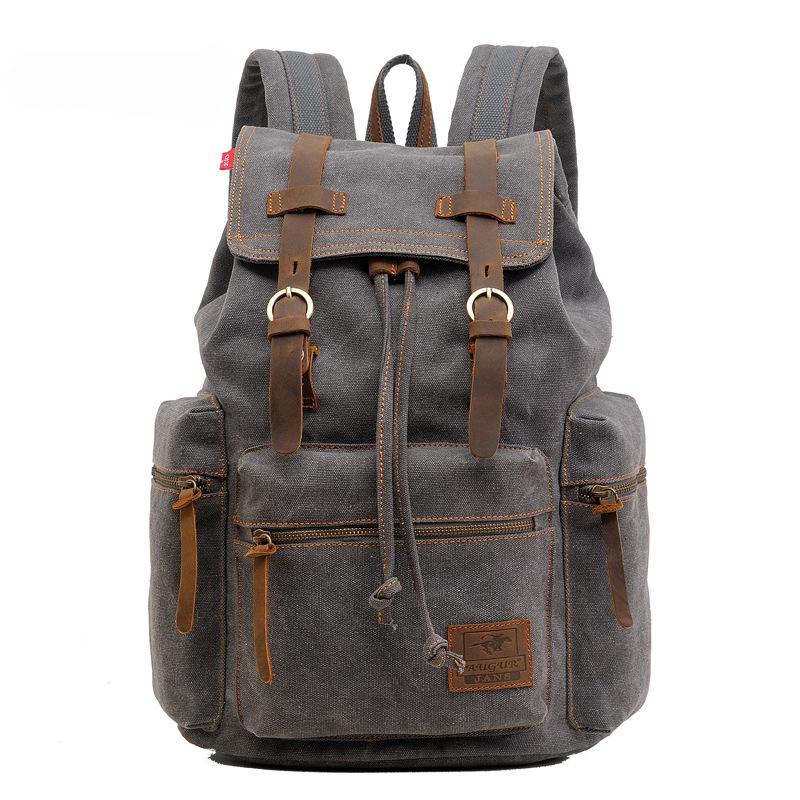 Мужской рюкзак в европейском и американском стиле в стиле ретро, ​​новая холщовая сумка на плечо, уличная дорожная сумка для компьютера, школьные ранцы для мальчиков, подарок на День отца